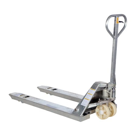 Vestil Galvanized Steel Pallet Truck, 27 x 48 PM5-2748-S-G-6PKG